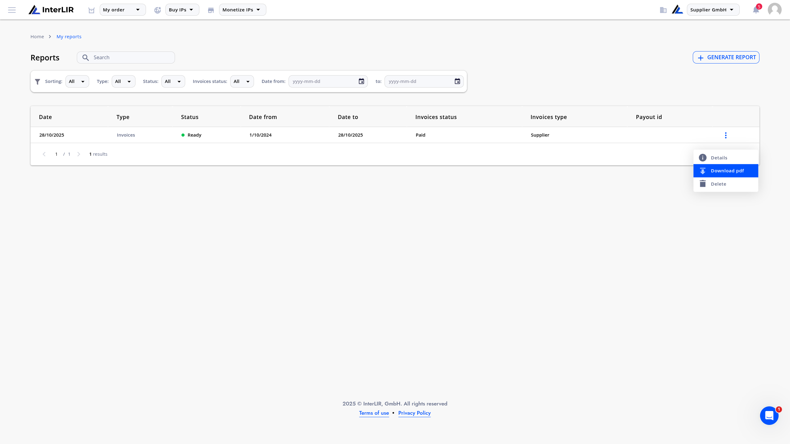 Report Refresh Example