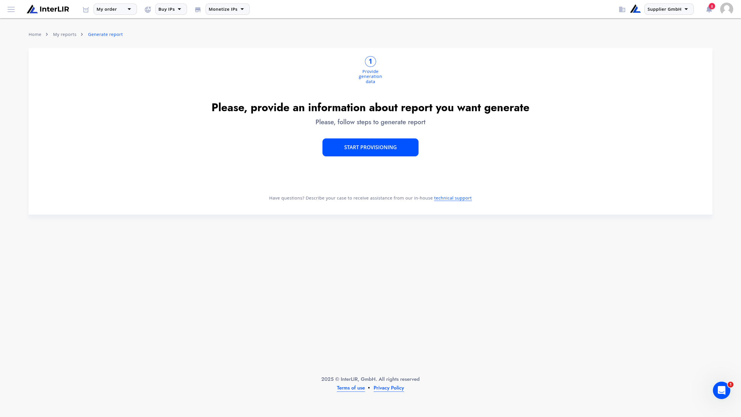 Report Form with Payout ID 1
