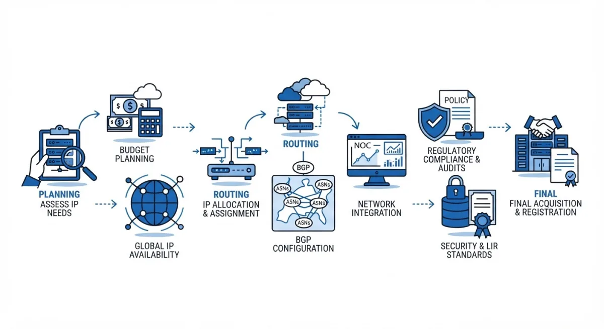 Buying IPv4 for data centers: planning, routing, and compliance