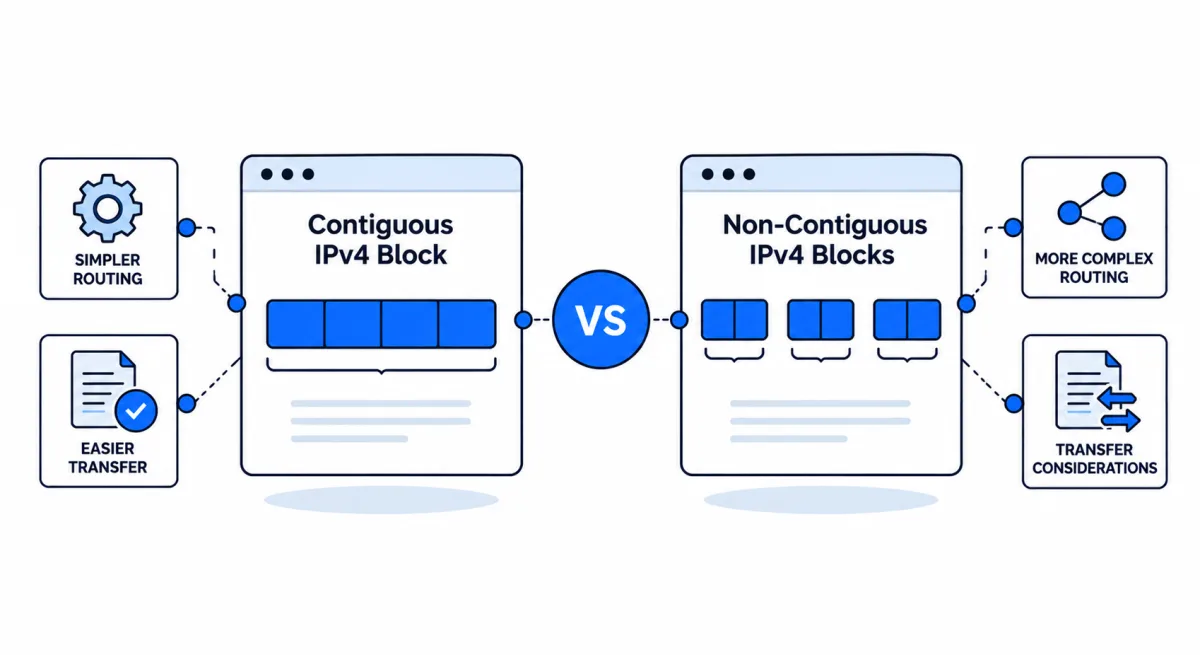 Contiguous vs Non-Contiguous IPv4 Blocks: What Buyers Should Consider Before Purchase