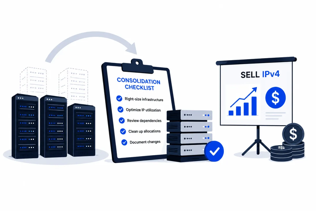 Selling IPv4 after infrastructure consolidation: what to consider