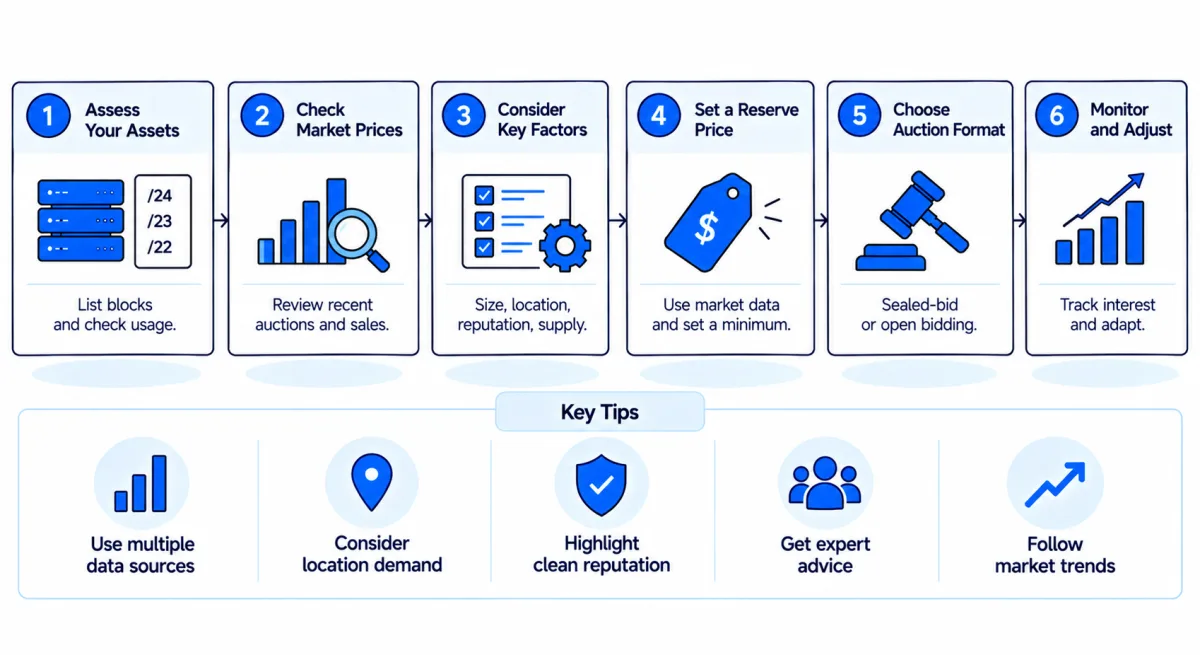 Setting a Reserve Price for an IPv4 Auction: How Sellers Can Avoid Undervaluing Address Space