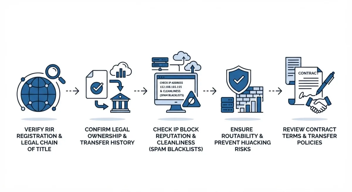 What buyers should verify before purchasing an IPv4 block