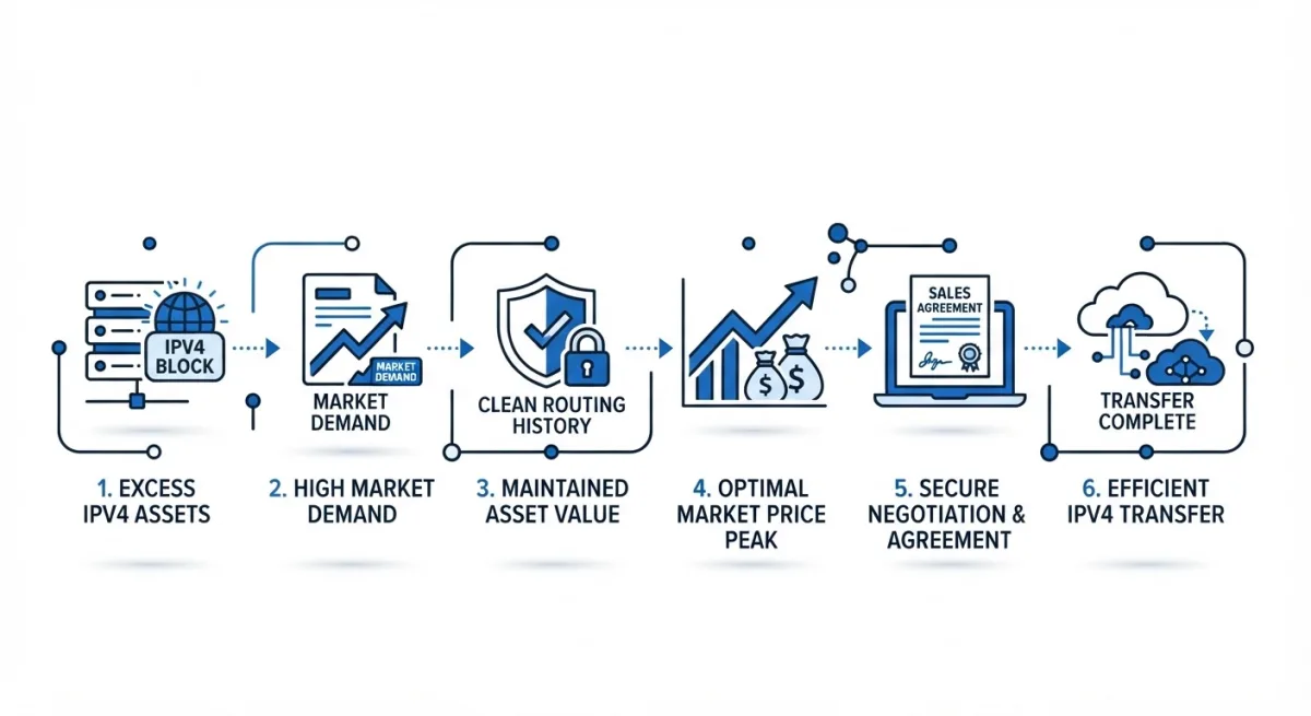 When is the right time to sell an IPv4 block?